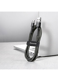 Cáp sạc nhanh đảo được đầu Baseus Cafule Micro USB v2 cho Smartphone Android Samsung/ Xiaomi/ Oppo/ Asus/ Huawei (dòng tối đa 2.4A, Quick charge 3.0) - Hàng chính hãng