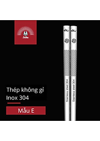 Đũa Vuông Inox 304 Chống Trượt Soika - Hộp 10 Đôi 