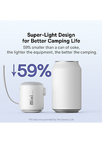 Máy Bơm Hơi – Hút Chân Không Mini Cầm Tay Baseus PocketGo Portable Air Pump 230L/min Pin 1600mah Tích Hợp Đèn - Hàng Chính Hãng