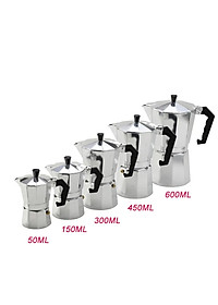 Bình pha cà phê kiểu Ý- Ấm pha cà phê chất liệu nhôm cao cấp -Hàng chính hãng Henrysa