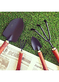 Bộ dụng dụ làm vườn xẻng & cào đất 3 chân Echo - Hàng nội địa Nhật Bản