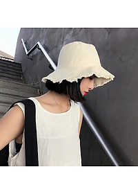 Mũ tai bèo viền rách đơn giản mà phong cách dành cho cặp đôi thời trang mùa hè/ Nón bucket viền rách tua rua vải kaki jeans vành rộng - Smice House