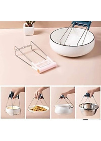 Dụng cụ kẹp gắp bát đĩa chống nóng thông minh, khay inox kẹp đồ nóng nhà bếp đa năng - GIAO MÀU NGẪU NHIÊN - Hàng Chính Hãng