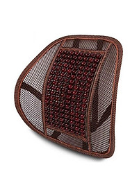 Tựa Lưng Hạt Gỗ Cho Ghế Ô Tô Và Văn Phòng - Tạo Tư Thế Ngồi Chính Xác Chống Mỏi Lưng, Thoáng Mát