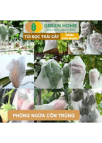 10 Túi Bọc Cam, Lê, Ổi GreenHome, 18x19cm, Có Nút Cài, Độ Bền 3-5 Năm, Nhiều Kích thước
