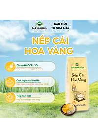 Nếp Cái Hoa Vàng Vinh Hiển Túi 1KG - Dẻo nhiều, thơm ngon