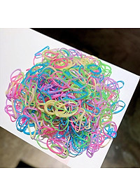 Bộ 1000 Thun Cột Tóc Cho Bé Kèm Túi Đựng