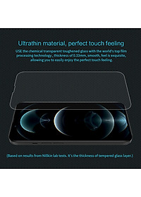 Miếng dán kính cường lực cho iPhone 13 6.1 inch / iPhone 13 Pro hiệu Nillkin Amazing H độ cứng 9H độ trong full HD, siêu mỏng 0.33mm - Hàng chính hãng