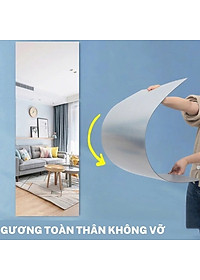 GƯƠNG DÁN TƯỜNG TOÀN THÂN 110x40cm – Gương Mềm Không Vỡ, Dán Tường Siêu Dính Decor Phòng Ngủ - HÀNG CHÍNH HÃNG MINIIN