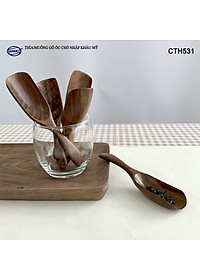Thìa/Muỗng xúc trà gỗ Óc Chó (15cm) CTH531 - Dùng xúc cafe, xúc gia vị, ăn uống sạch, decor trang trí