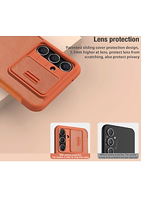 Bao da cho SamSung Galaxy S24 Fe ,  S23 FE chính hãng Nillkin QIN có nắp trượt bảo vệ camera sau - Hàng chính hãng