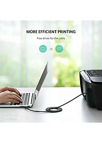 Ugreen UG10372US210TK 2M màu Đen Cáp USB 3.0 sang USB B 3. 0 máy in đầu mạ niken - HÀNG CHÍNH HÃNG