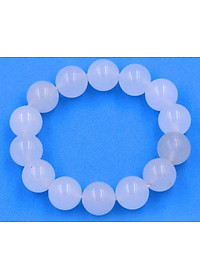 Chuỗi đeo tay đá thạch anh trắng 14 ly - Vòng chuỗi đeo tay đá phong thủy