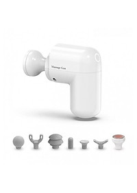 Súng Massage Cầm Tay Mini Nikio NK-173 - 6 Đầu Chuyên Dụng + 1 Đầu Nhiệt Nóng - Mát Xa Hỗ Trợ Giảm Đau Nhức Và Giãn Cơ Toàn Thân - Phù Hợp Mọi Đối Tượng, Siêu Nhỏ Gọn