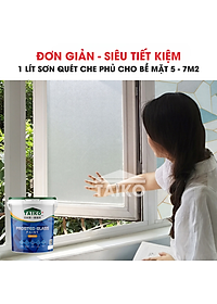 1 Kg Keo Sơn Mờ Kính Chống Nhìn Trộm TAIKOMI, Keo Sơn Bóng Mờ Kính Văn Phòng, Mờ Kính Cửa Sổ, Nhà Tắm, Phòng Ngủ