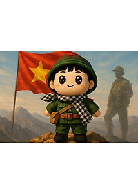 Gấu Bông Yêu Nước Chú Bộ Đội 25 cm - ZooZoo 25250 - Màu Xanh Lá