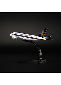 Mô Hình Máy Bay Trưng Bày Airbus A380 Singapore Airlines Everfly (Trắng Xanh Đậm)