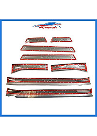 Bộ nẹp bước chân trong ngoài vân Cacbon xe Vios 2019-2020 chống trầy làm đẹp ô tô