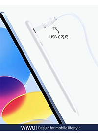 Bút cảm ứng Wiwu Pencil Pro IV cho điện thoại, máy tính bảng sử dụng chip dẫn thông minh và lõi bút tùy chỉnh - Hàng chính hãng