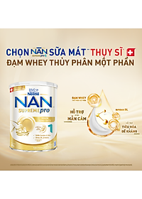 Sữa bột Nestlé NAN SUPREMEPRO 1 400g nhập khẩu Đức với 5HMO & đạm Gentle Optipro ( Dành cho trẻ từ 0 - 12 tháng tuổi)