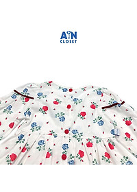 Đầm tay dài bé gái họa tiết Hoa hồng tiểu muội cotton - AICDBGHLQDY6 - AIN Closet