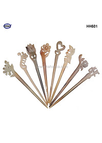 Trâm cài tóc bằng sừng hàng VJP (HH603) Được đục khắc tinh tế, đủ hình dáng độc đáo