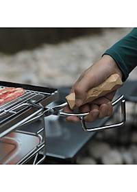 Đồ cắm trại kẹp gắp than Campingmoon campoutvn MS-42 thép không rỉ sang trọng glamping A312  