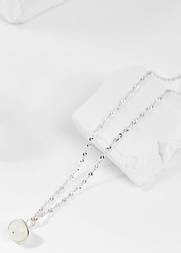 Mặt Dây Chuyền Phong Thủy Đá Thạch Anh Ưu Linh Trắng 1 Hạt Tặng Dây Chuyền Bạc (8mm) Mệnh Kim, Thủy Ngọc Quý Gemstones