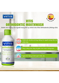 Nước súc miệng cho người chỉnh nha, niềng răng, mang khí cụ chỉnh nha Vitis Orthodontic 500ml