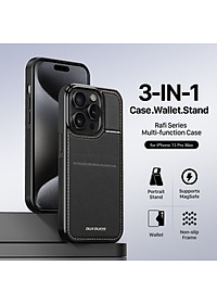 Ốp Lưng Da Sạc Từ Tính Dành Cho iPhone 15 ProMax/ iPhone 15 Pro/ iPhone 15 Plus/ iphone 15 DUX DUCIS Rafi Series_ Hàng chính hãng