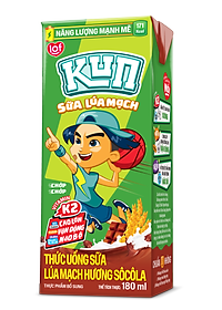 Thùng 48 Hộp Sữa SoCola Lúa Mạch KUN 180ml/hộp