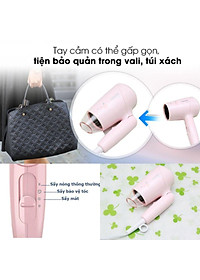 Máy Sấy Tóc Philips BHC010, Công Suất 1200W - Thiết Kế Gập, Du Lịch - Hàng Chính Hãng