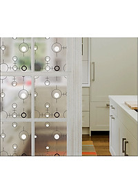 Combo 5m Decal Giấy Dán Kính Vòng Tròn Trắng Đen (5mx0.45m)