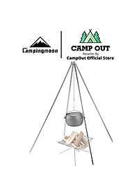 Đồ cắm trại kiềng treo nồi 4 chân campingmoon campoutvn MT-130 du lịch dã ngoại hợp kim tốt sang trọng gấp gọn chịu tải cực tốt dễ dàng mang theo A086