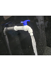 Bộ 3 vòi hồ tay xanh nhựa PP, thân dài, ren 21-27mm Eurolife EL-VHX2127-D (Trắng xanh) (3 cái)