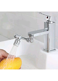 Vòi nước tăng áp Inox cao cấp thiết kế xoay 1080đ với 2 chế độ phun nước tiết kiệm