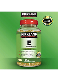 Vitamin E Mỹ Kirkland Signature E 180mg (400 IU) – Giúp đẹp da, tóc, làm chậm quá trình lão hóa và tăng sức khỏe tổng thể - QuaTangMe Extaste