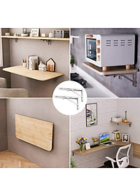 Bộ Giá Đỡ Ke Bàn Gấp Treo Tường KUNBE, Bản Lề Gập Thông Minh Tiết Kiệm Không Gian, Chịu Tải Tốt