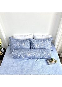 Bộ ga giường  KBedding by Everon KMTP 111 Microtencel Xanh in hoa (4 món)
