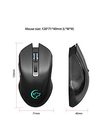 Portable RGB LED 2.4G Wireless Mouse Ergonomic Silence Rechargeable Mice for Desktop Laptop
