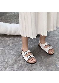 Mua Giày sandal đế trấu 2 khóa Unisex - Trắng - 37 tại 1955 Store | Tiki