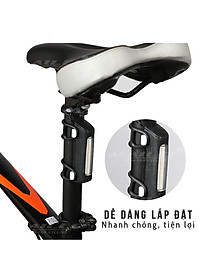 Đèn đuôi xe đạp xanh đỏ cảnh sát COB 120lumens chống nước IPX4 sạc điện FGY306 Mai Lee