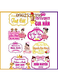 Bảng tên bé trai trang trí sinh nhật  Bóng sinh nhật Con Cưng