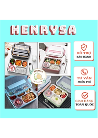 HỘP ĐỰNG CƠM THỨC ĂN CHO DÂN CÔNG SỞ, VĂN PHÒNG - HỘP CƠM NHIỀU NGĂN, TIỆN LỢI,MÀU SẮC DỄ THƯƠNG - Chính Hãng Henrysa