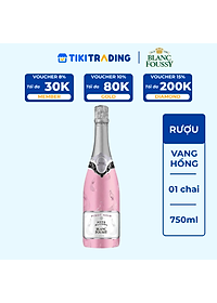 Rượu Vang Hồng Blanc Foussy Sparkling Rose Pinot Noir 750ml 0.4% - 0.6% - Không Hộp