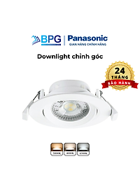 Đèn LED âm trần Downlight Đơn sắc Chỉnh góc Panasonic Công suất (5W,7W) lỗ khoét phi 80mm, ánh sáng Trắng 6500K, ánh sáng Trung tính 4000K