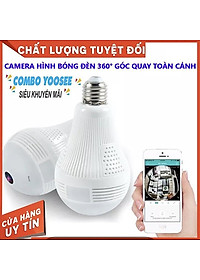 Camera YOOSEE WIFI Tích Hợp Bóng Đèn Led Sáng Quan Sát Toàn Cảnh 360° Không Có Góc Khuất Kèm Thẻ Nhớ 64GB CHÍNH HÃNG