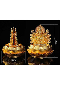 Tượng phật chuẩn đề đính đá đỏ