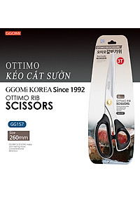 [HÀNG CHÍNH HÃNG]Kéo cắt sườn dài 26cm, lưỡi kéo dài 11.5cm bằng thép không gỉ an toàn sức khỏe của GGOMi Hàn Quốc GG157