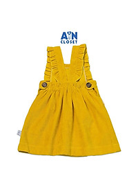 Váy yếm bé gài Vàng trơn nhung tăm - AICDBGSQATHN - AIN Closet